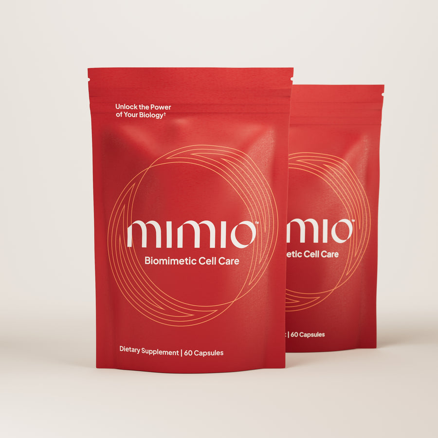 Two Mimio Biomimetic Cell Care pouches